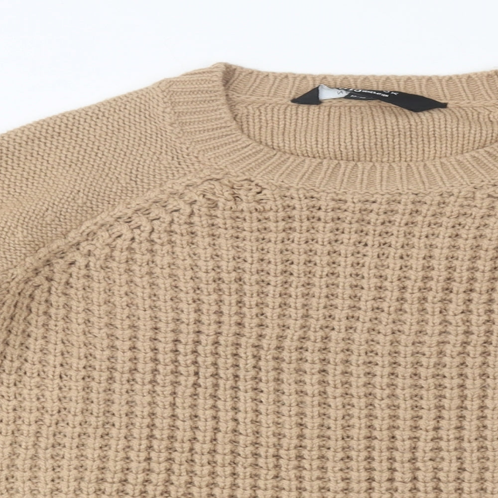 New Look Girls Beige Round Neck Polyester Pullover Jumper Size 12-13 Years Pullover