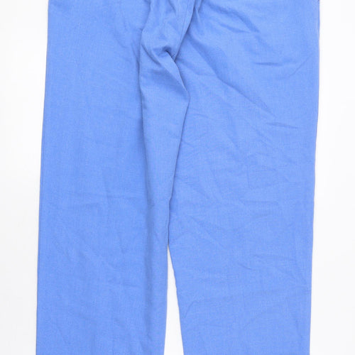 Miller Womens Blue Polyester Trousers Size 14 L28 in Regular