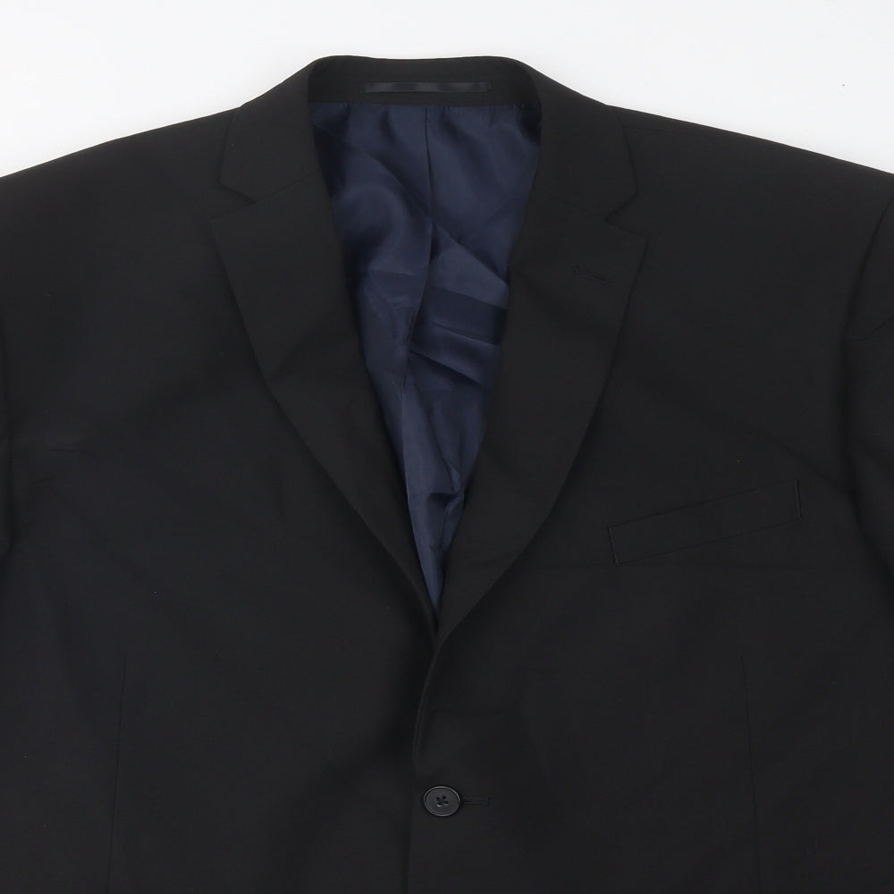 Debenhams Mens Black Jacket Blazer Size 50 Button