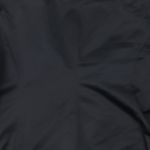 Preworn Womens Black Jacket Blazer Size 16 Button