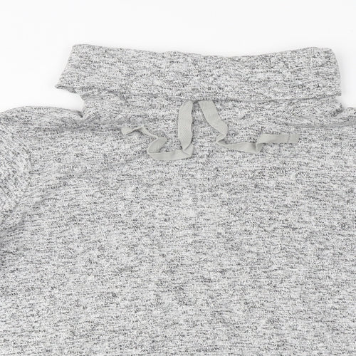 George Womens Grey Polyester Basic T-Shirt Size 12 Roll Neck