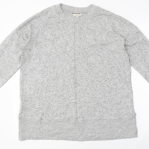 NEXT Womens Grey Scoop Neck Polyester Pullover Jumper Size 16