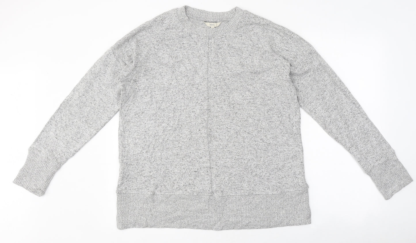 NEXT Womens Grey Scoop Neck Polyester Pullover Jumper Size 16