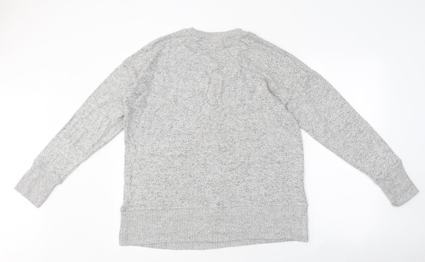 NEXT Womens Grey Scoop Neck Polyester Pullover Jumper Size 16