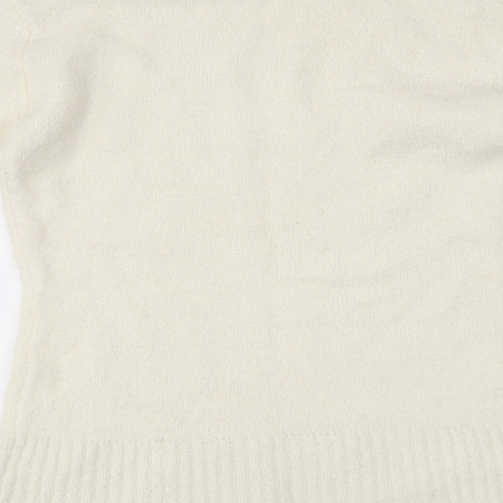 Atmosphere Womens White Roll Neck Polyester Pullover Jumper Size 12