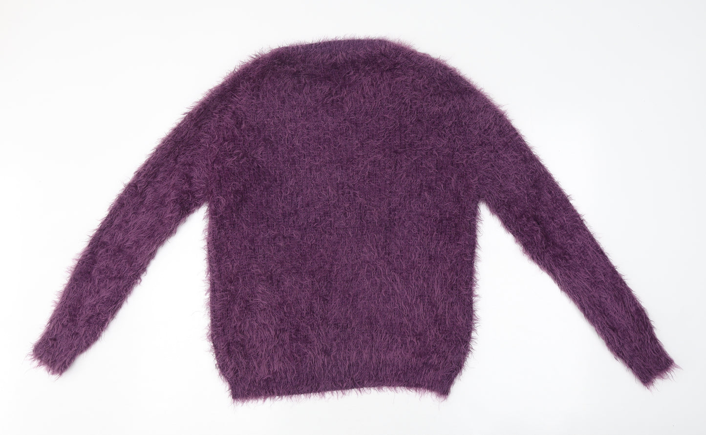 New Look Girls Purple Round Neck Polyester Pullover Jumper Size 14-15 Years Pullover