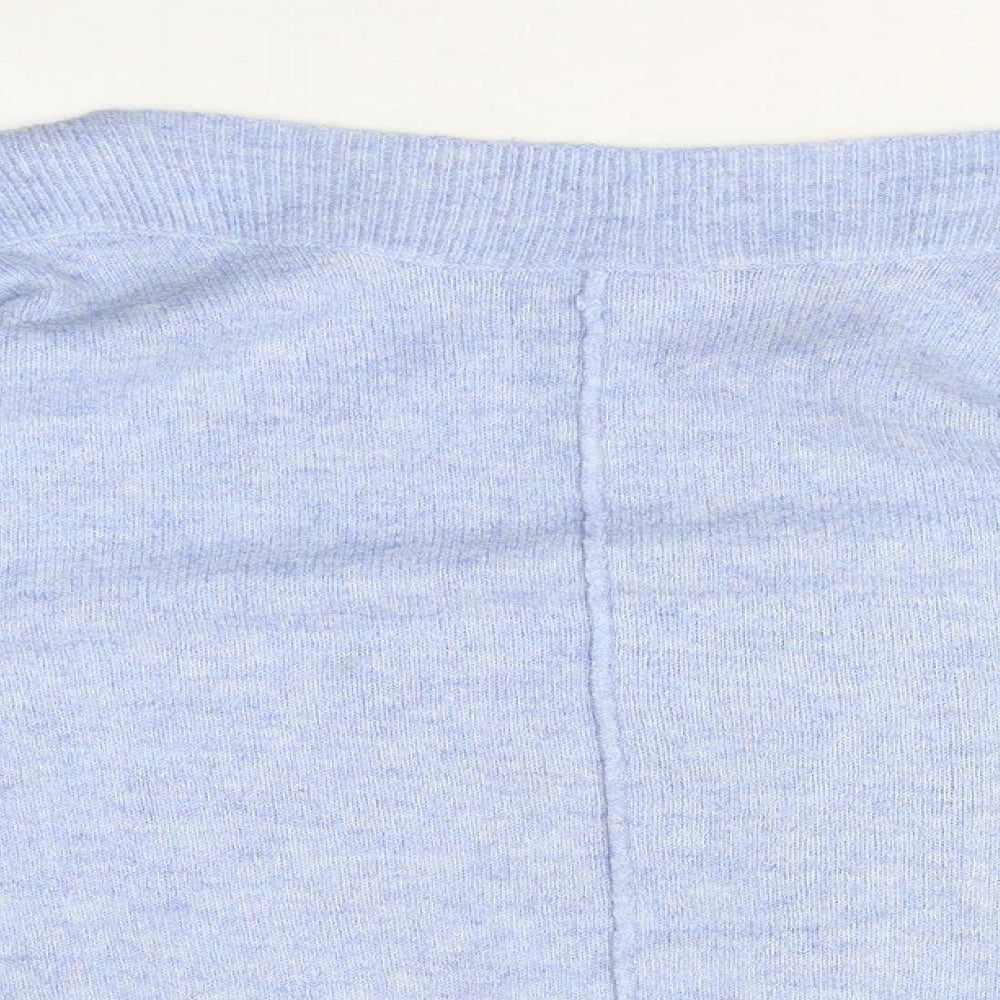 George Womens Blue Round Neck Polyester Pullover Jumper Size L