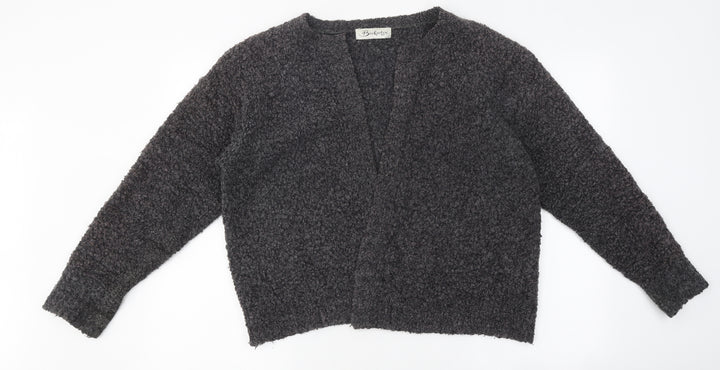 Berkeritex Womens Grey Round Neck Polyester Cardigan Jumper Size 14