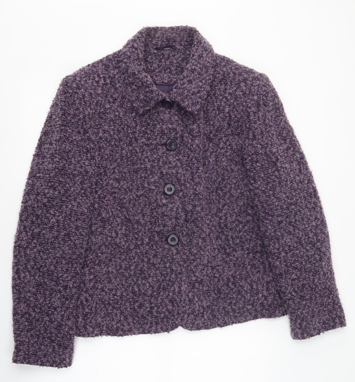 Preworn Womens Purple Jacket Size 22 Button