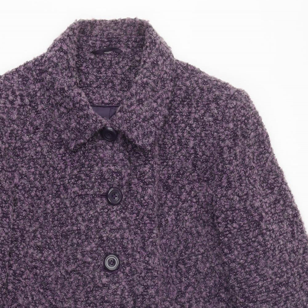 Preworn Womens Purple Jacket Size 22 Button