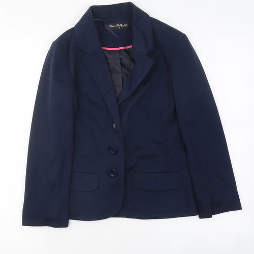 Miss Selfridge Womens Blue Jacket Blazer Size 6 Button