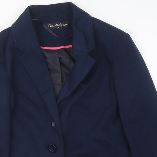 Miss Selfridge Womens Blue Jacket Blazer Size 6 Button