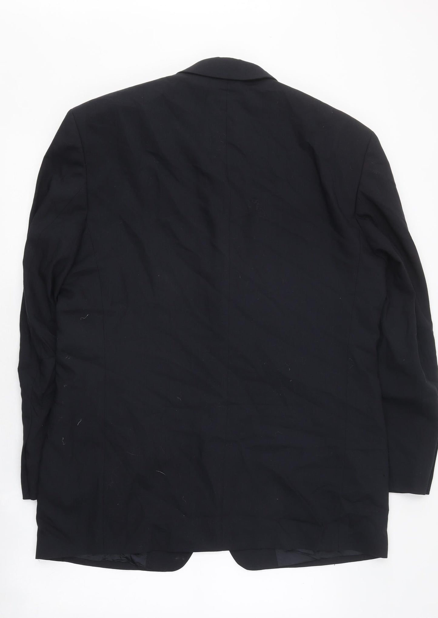 Preworn Mens Black Jacket Blazer Size 42 Button