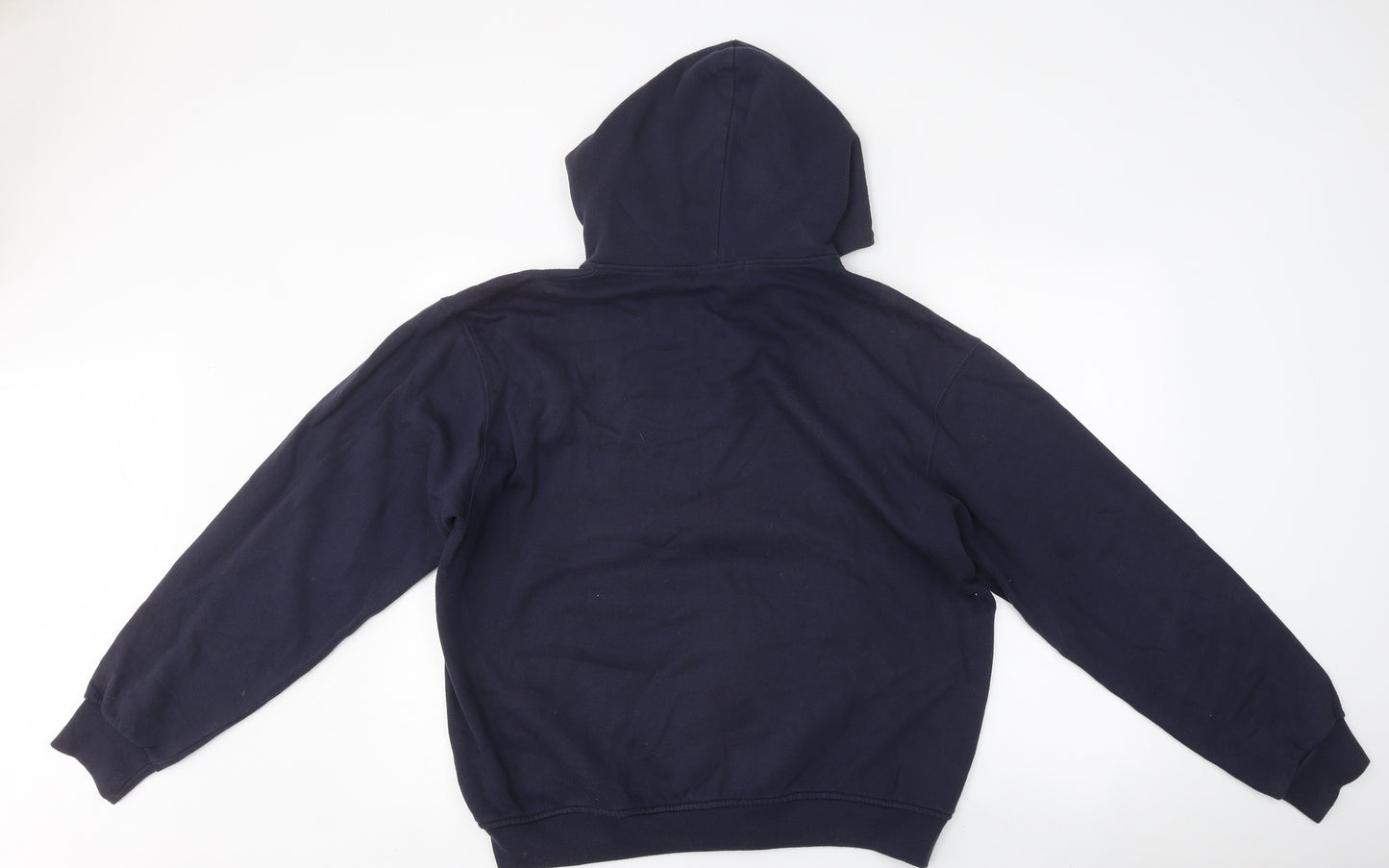 Duffer Mens Blue High Neck Polyester Full Zip Jumper Size L