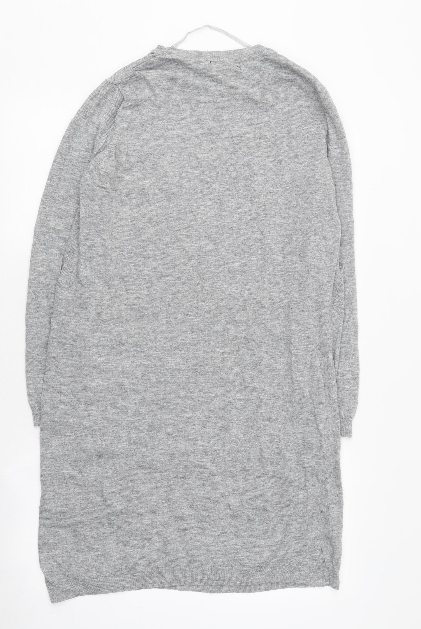 Atmosphere Womens Grey Polyester Jumper Dress Size 16 Round Neck Pullover
