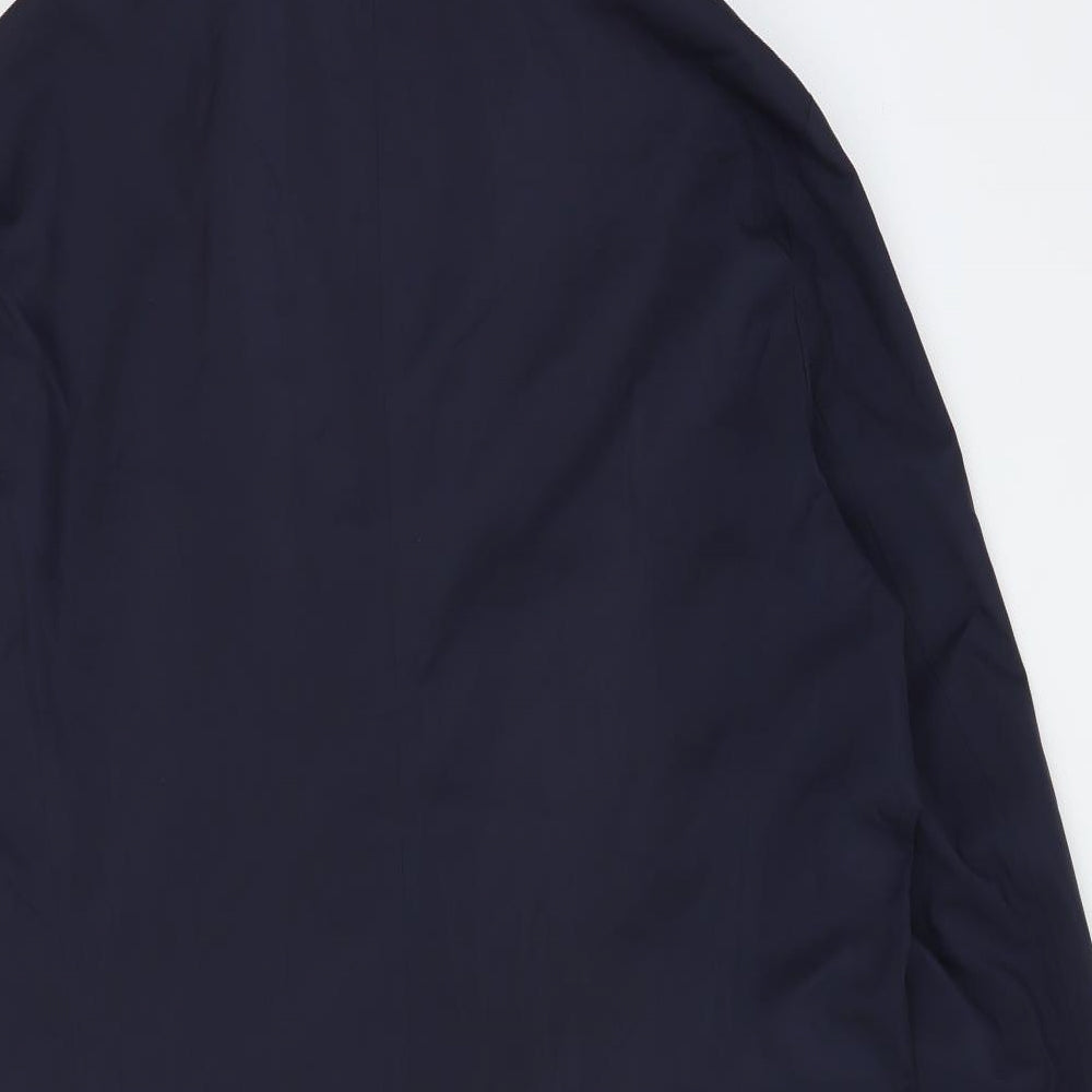 Guards London Mens Blue Windbreaker Jacket Size 42 Button - Tailored Fit