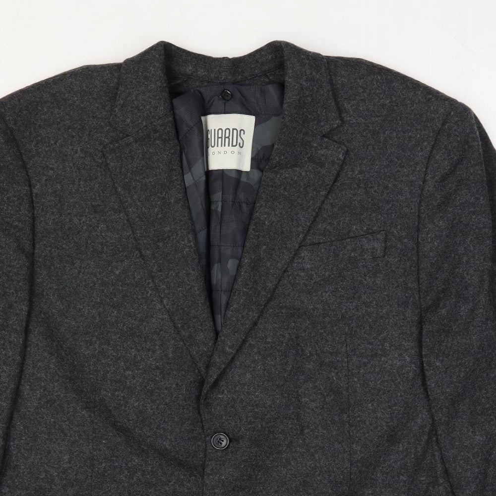 Guards London Mens Grey Acrylic Jacket Suit Jacket Size 42