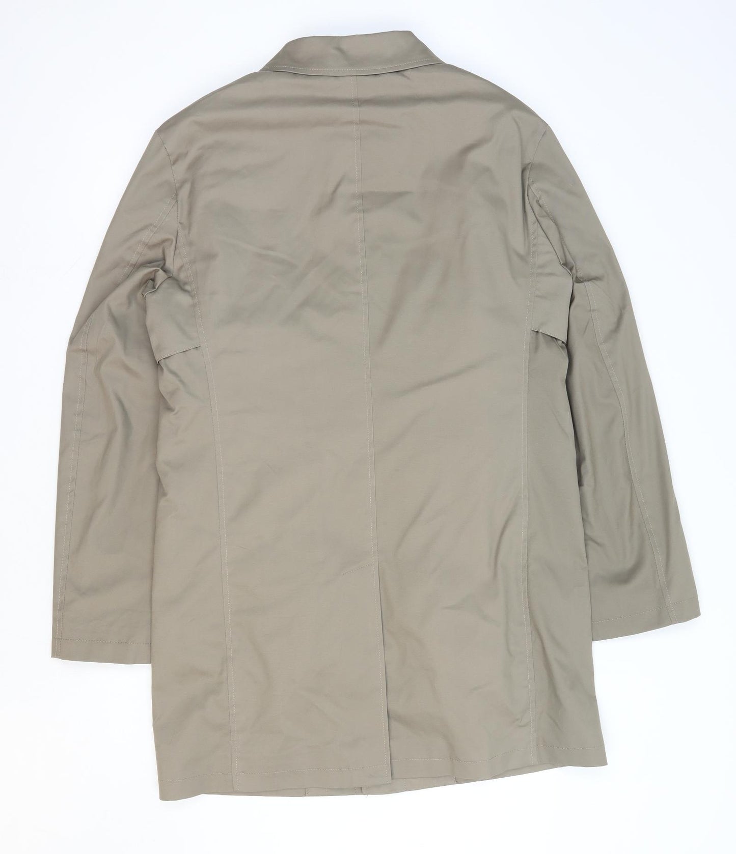 Guards London Mens Beige Overcoat Coat Size 38 Button - Tailored Fit