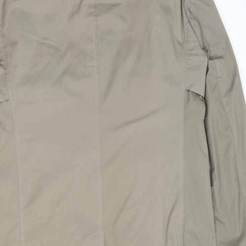 Guards London Mens Beige Overcoat Coat Size 38 Button - Tailored Fit