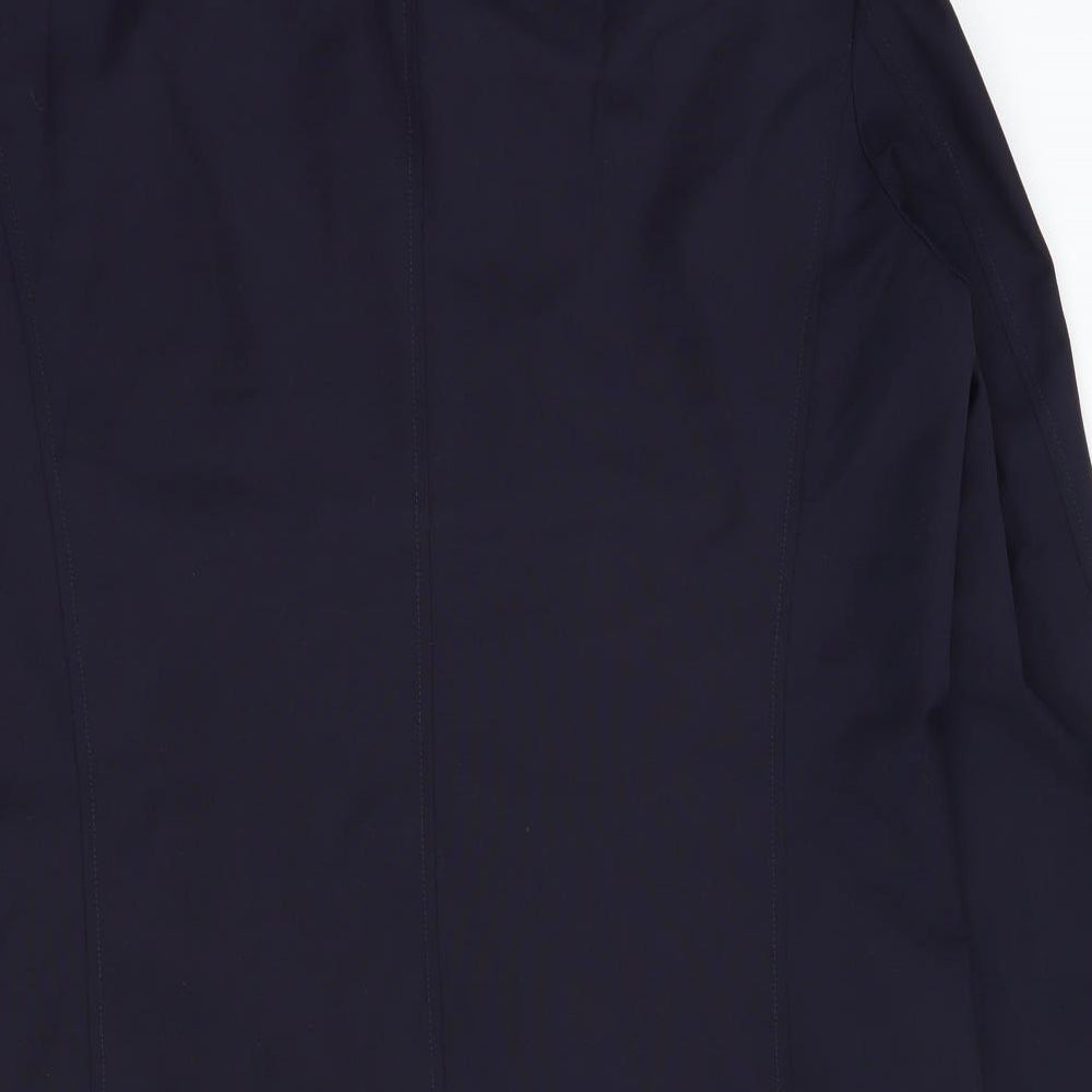 Guards London Mens Blue Overcoat Coat Size 40 Zip - Thinsulate Lining