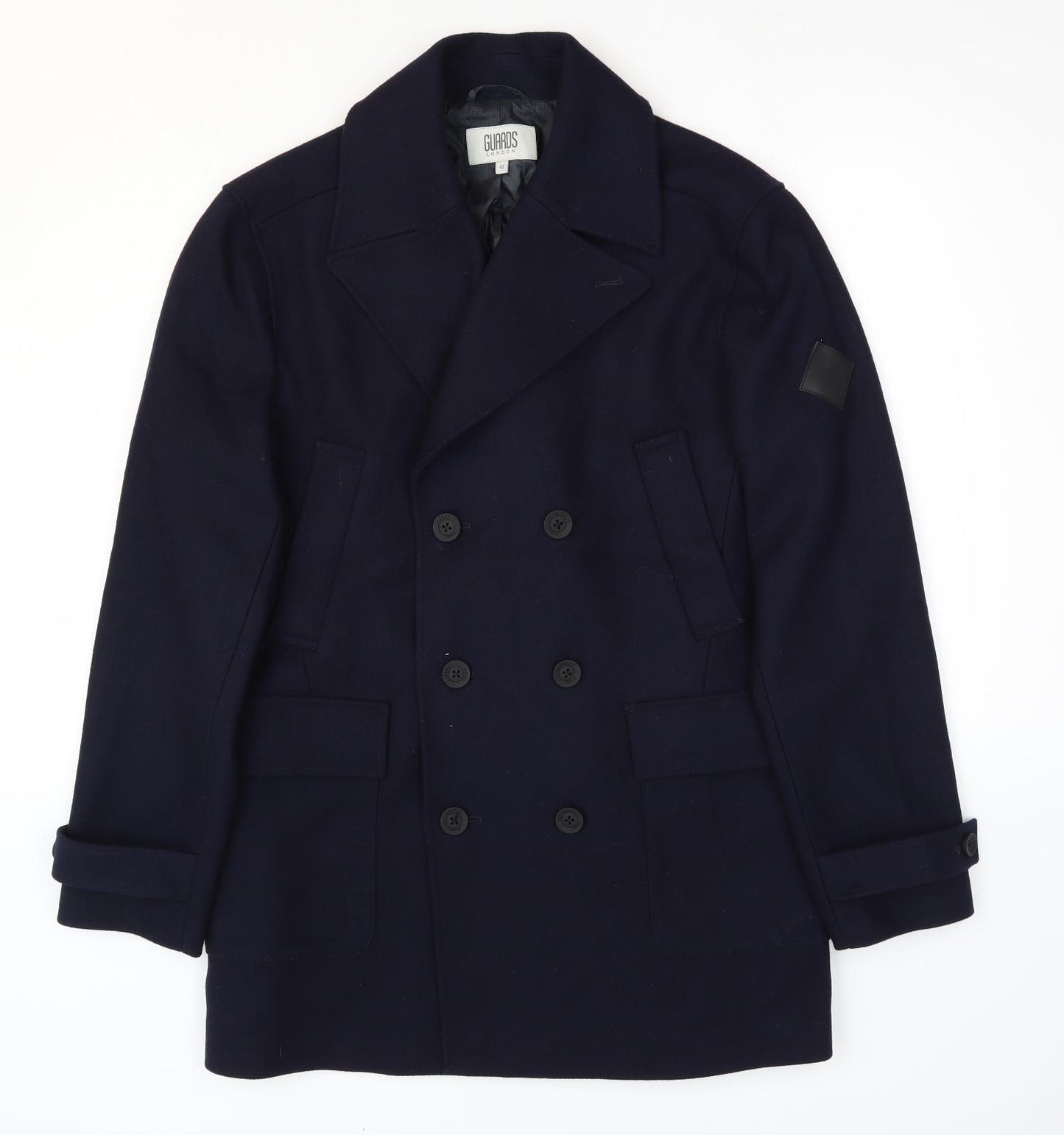 Guards London Mens Blue Military Jacket Jacket Size 40 Button - Double Breasted