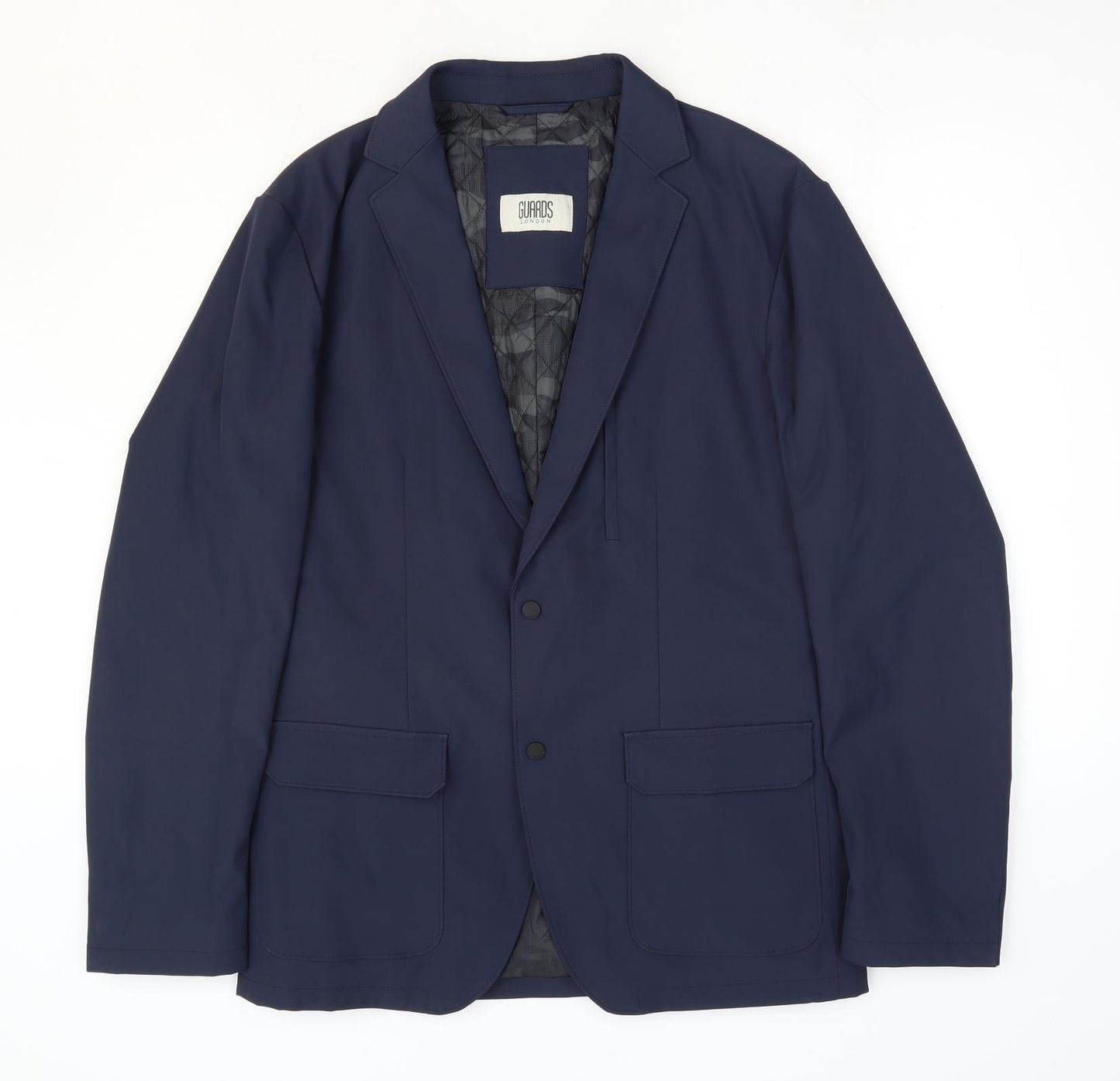 Guards London Mens Blue Polyester Jacket Suit Jacket Size 38 - Tailored Fit