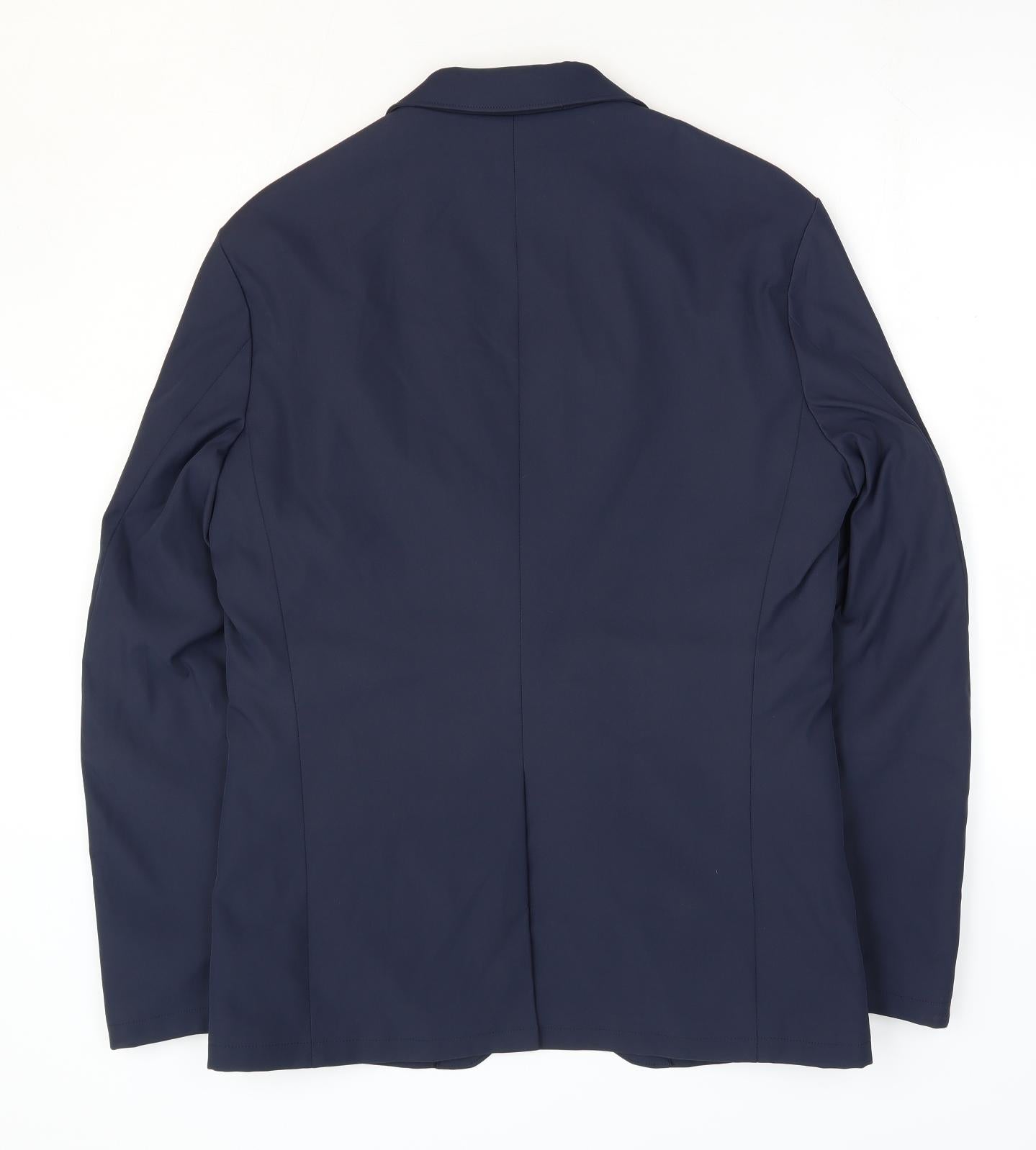 Guards London Mens Blue Polyester Jacket Suit Jacket Size 38 - Tailored Fit