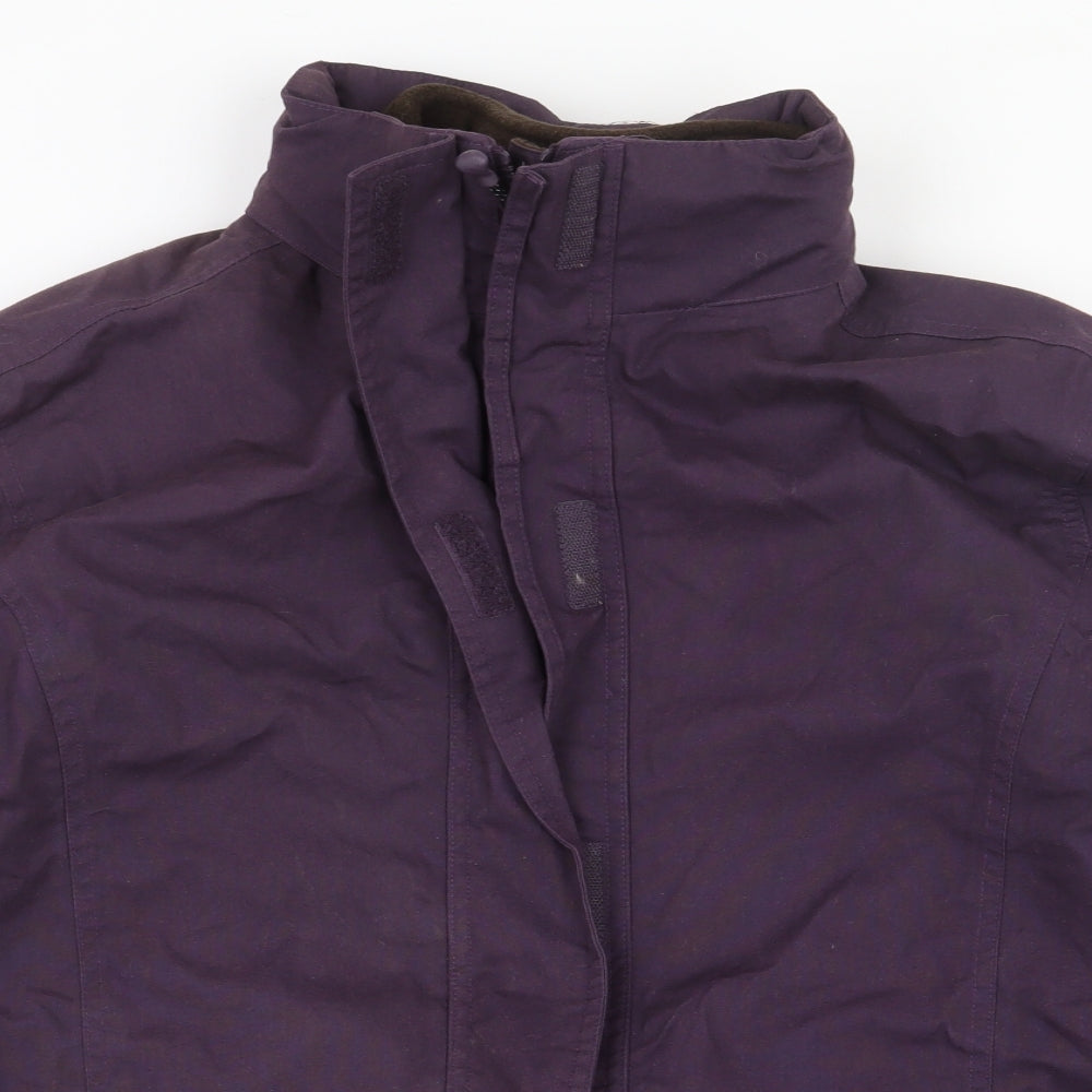 Crane Trail Mens Purple Rain Coat Coat Size M Zip