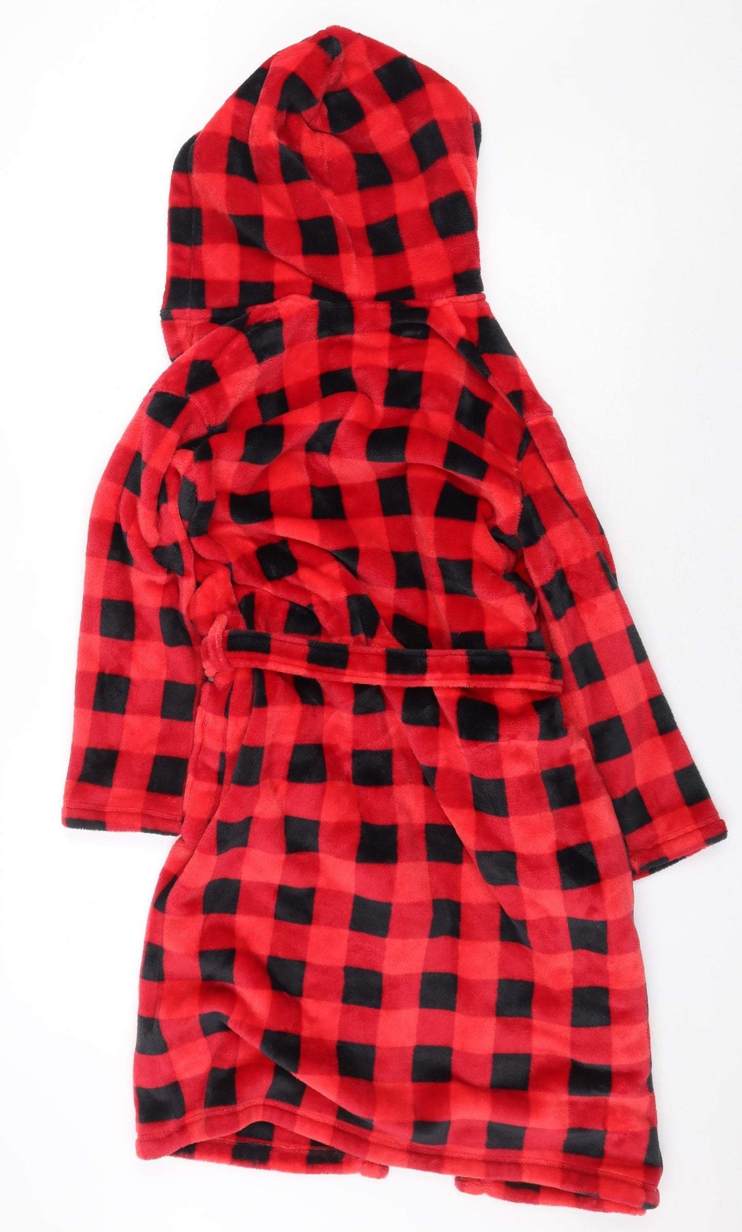 Marks and Spencer Boys Red Check Polyester Gown Size 11-12 Years Tie