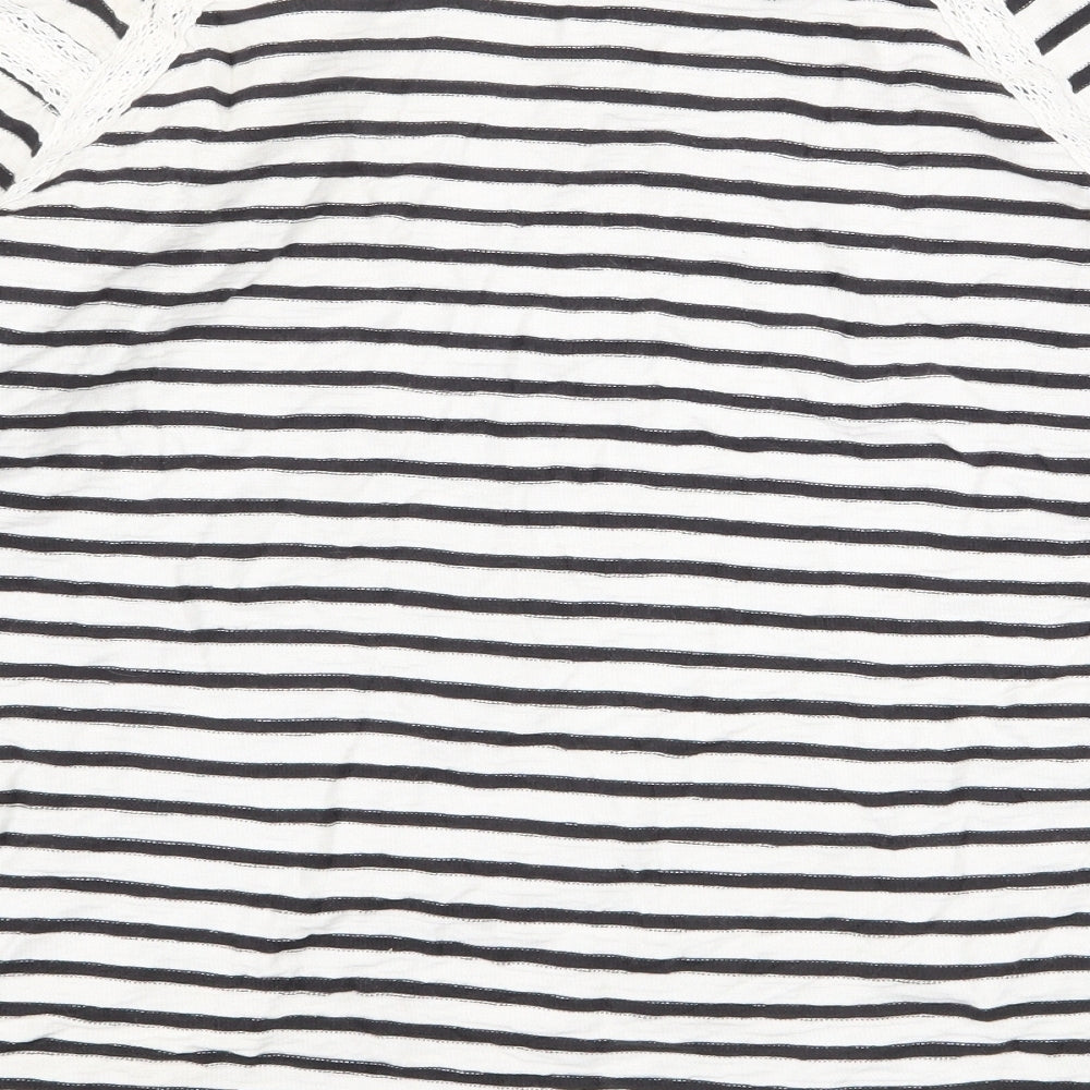 Falmers Heritage Womens White Striped 100% Cotton Pullover Sweatshirt Size 18 Pullover