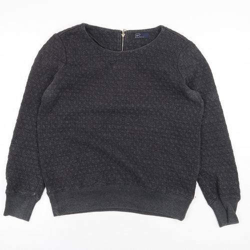 Gap Womens Grey Polyester Pullover Sweatshirt Size M Zip