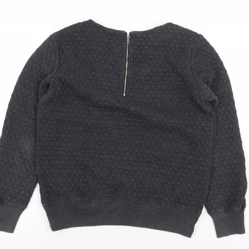 Gap Womens Grey Polyester Pullover Sweatshirt Size M Zip
