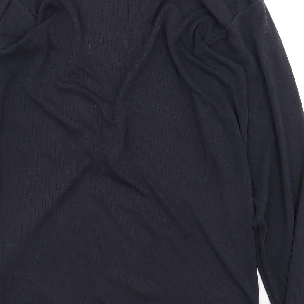 Pringle Mens Black Polyester T-Shirt Size L Round Neck