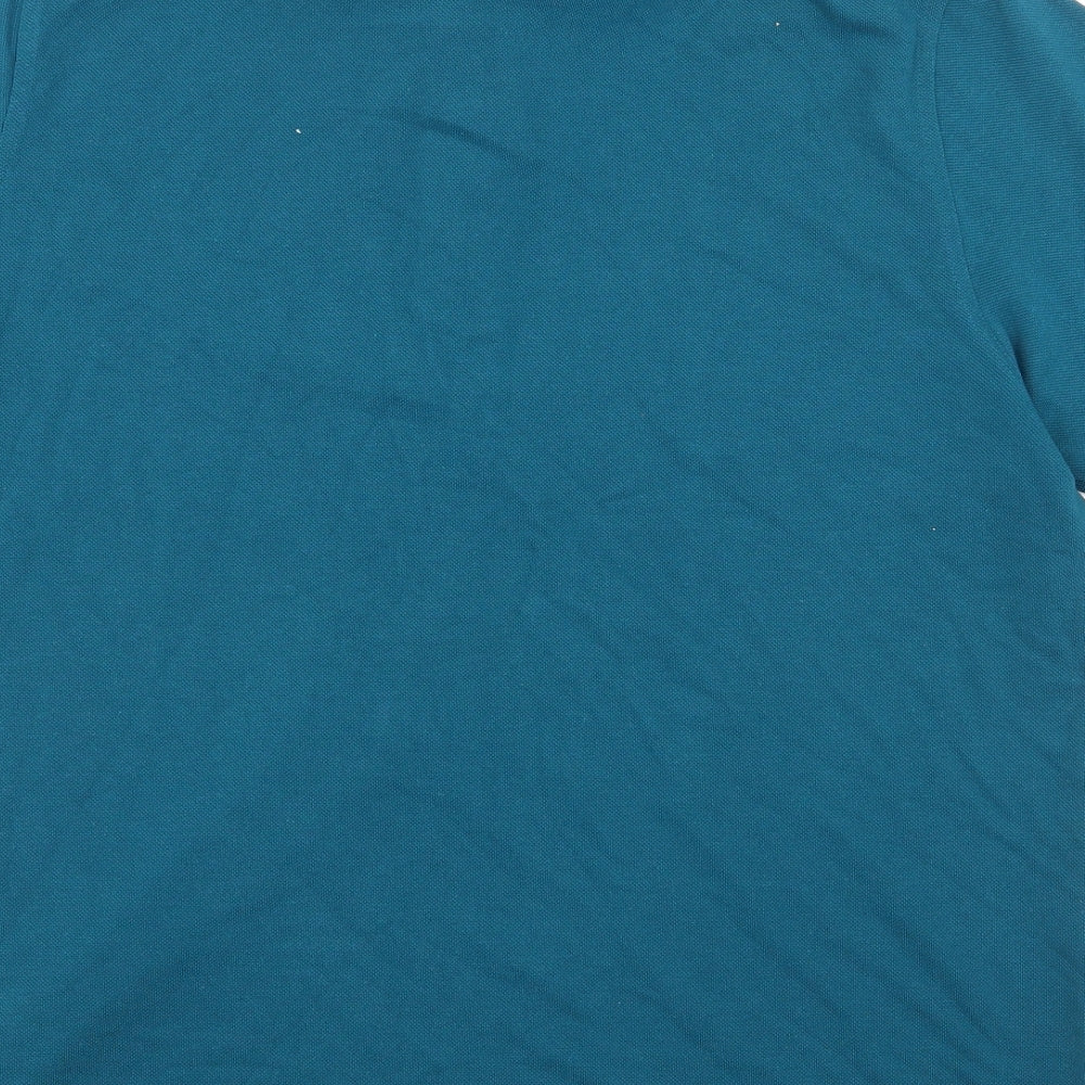 Lincoln Mens Green Cotton Polo Size XL Collared Button