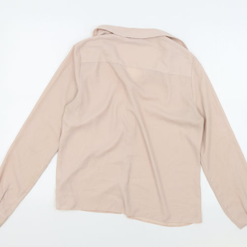 Atmosphere Womens Pink Polyester Basic Button-Up Size 12 Collared