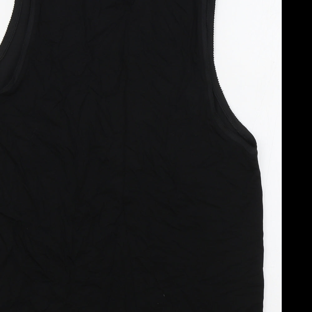Marks and Spencer Womens Black Polyester Camisole Tank Size 14 Round Neck