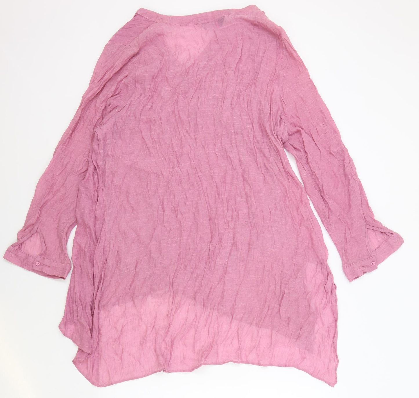 Yours Womens Pink Viscose Wrap Blouse Size 22 V-Neck