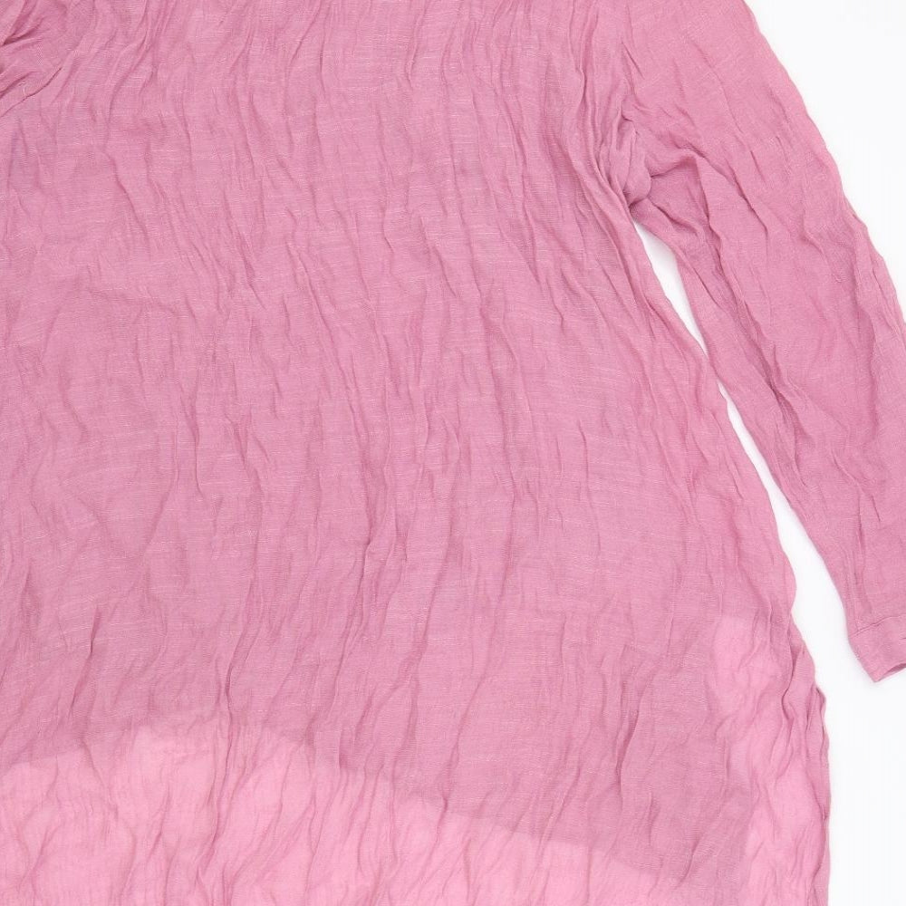 Yours Womens Pink Viscose Wrap Blouse Size 22 V-Neck