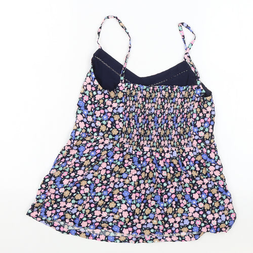 Marks and Spencer Womens Black Floral Viscose Camisole Tank Size 6 V-Neck
