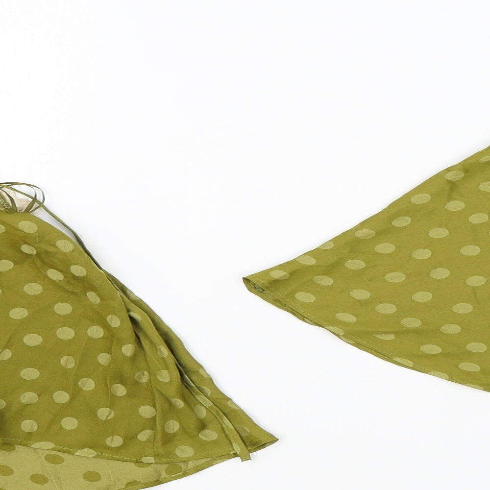 Marks and Spencer Womens Green Polka Dot Polyester Babydoll Pyjama Set Size 22 - Lace Detail