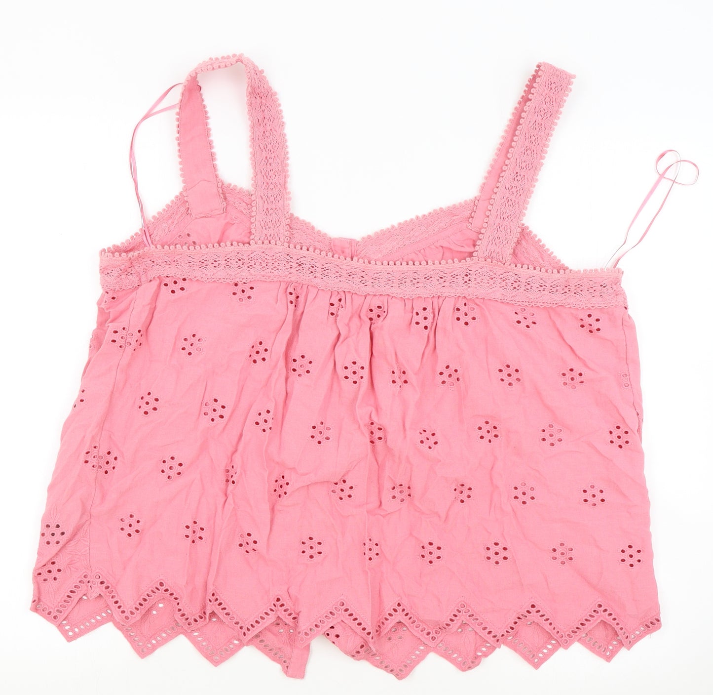 Per Una Womens Pink Polyester Camisole Tank Size 20 V-Neck - Lace Detail