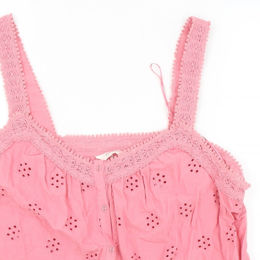 Per Una Womens Pink Polyester Camisole Tank Size 20 V-Neck - Lace Detail