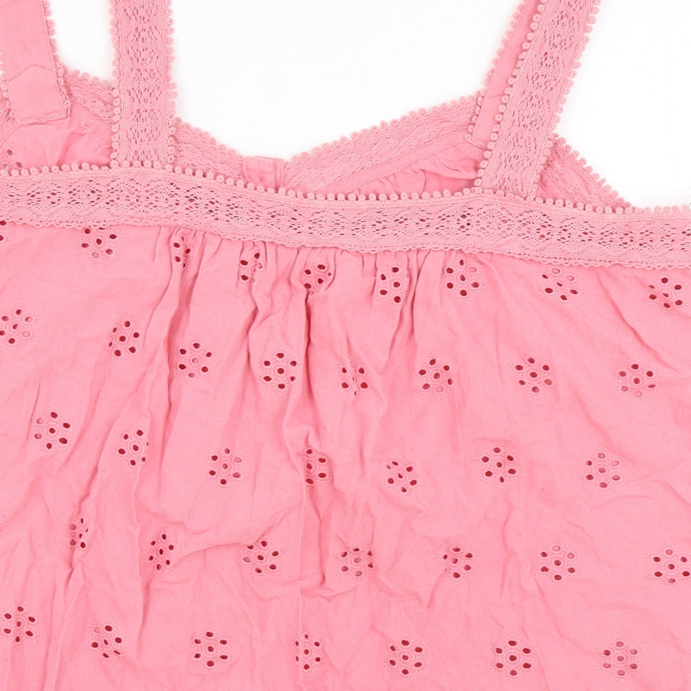 Per Una Womens Pink Polyester Camisole Tank Size 20 V-Neck - Lace Detail