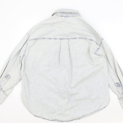 H&M Womens Blue Jacket Size S Button