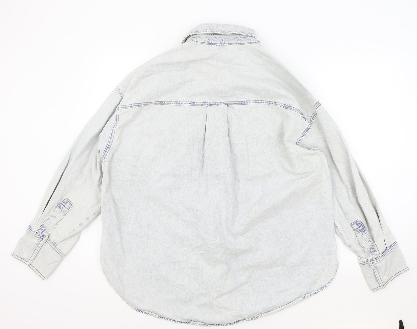 H&M Womens Blue Jacket Size S Button