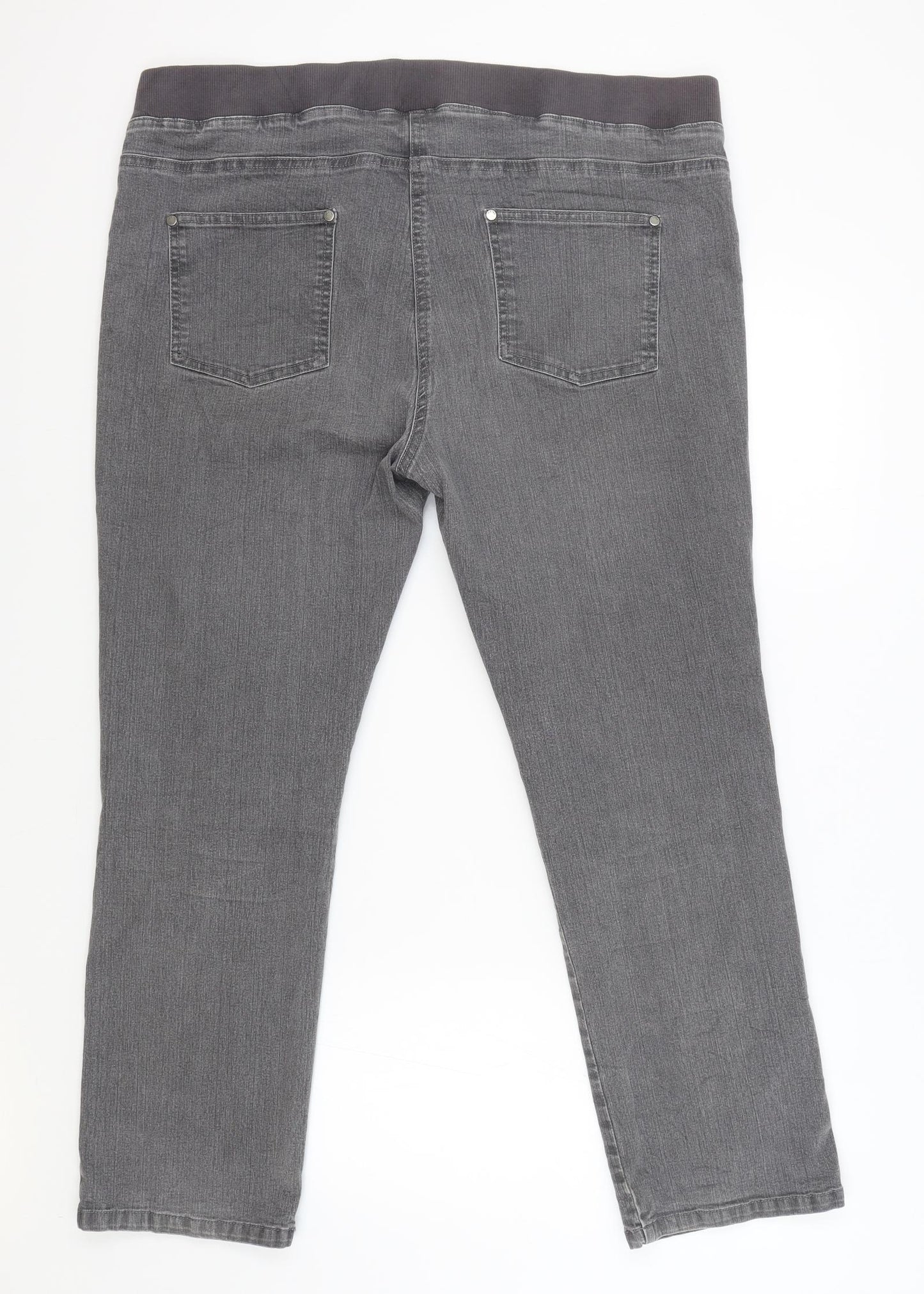 Maine Womens Grey Cotton Jegging Trousers Size 18 L27 in Regular