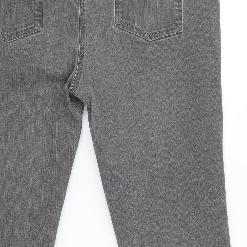 Maine Womens Grey Cotton Jegging Trousers Size 18 L27 in Regular