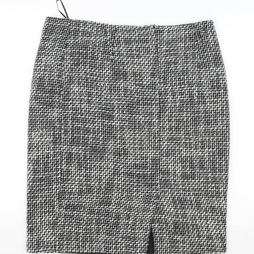 TU Womens Grey Polyester A-Line Skirt Size 16 Zip