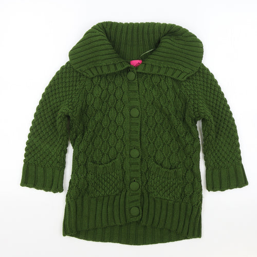 George Womens Green Cowl Neck Acrylic Cardigan Jumper Size 10