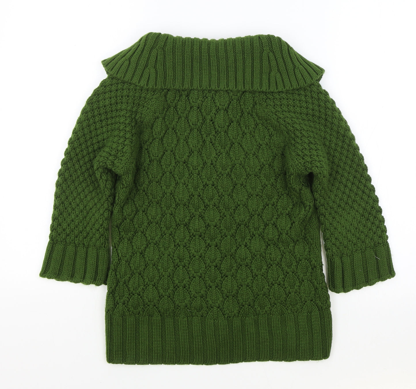 George Womens Green Cowl Neck Acrylic Cardigan Jumper Size 10